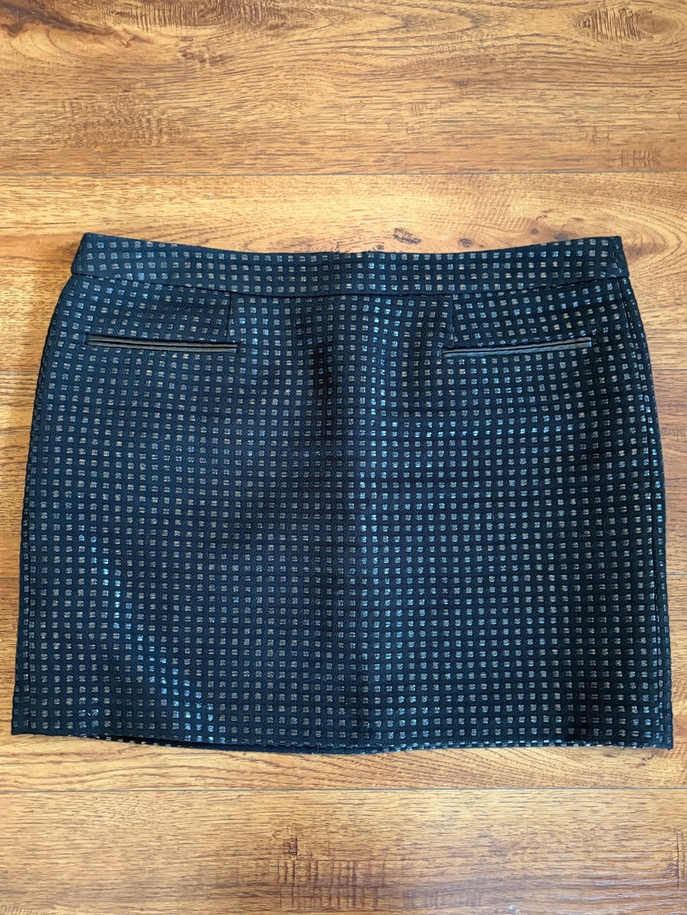 GAP Black Mini Skirt with Faux Leather Texture